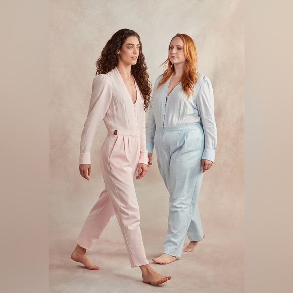 Powder Blue Jumpsuit - Slow Fashion Brand - Picture 4 of 11